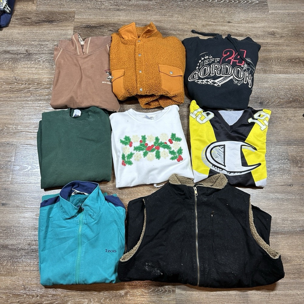 Vintage Y2K Wholesale Outerwear Reseller Bundle Lot of 8 Sweatshirt Crewneck‎